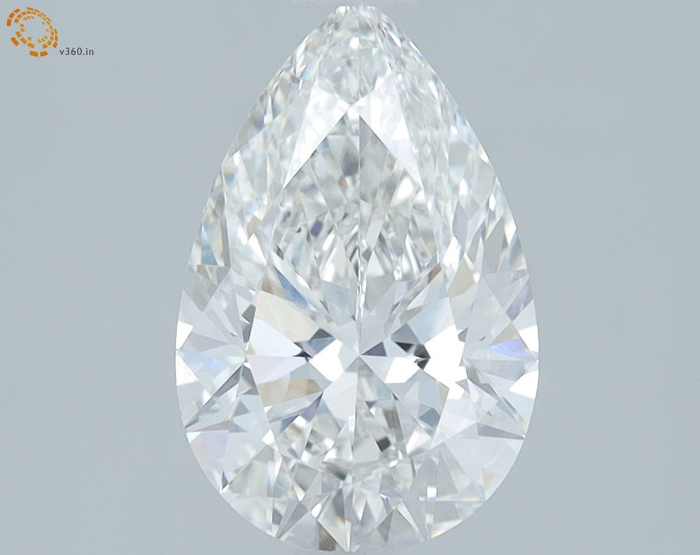 1.56 Carat Pear Lab Diamond with  Cut Diamond in 14KT  view 1
