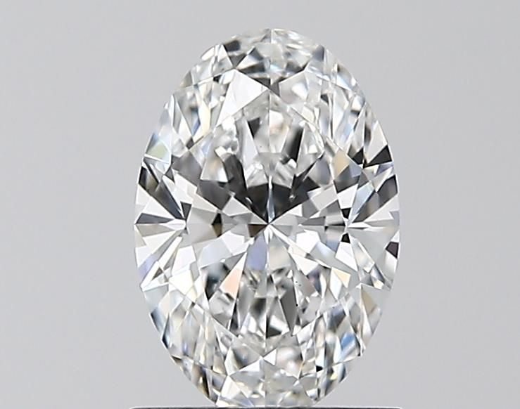 1.04 Carat Oval Lab Diamond with  Cut Diamond in 14KT  view 1
