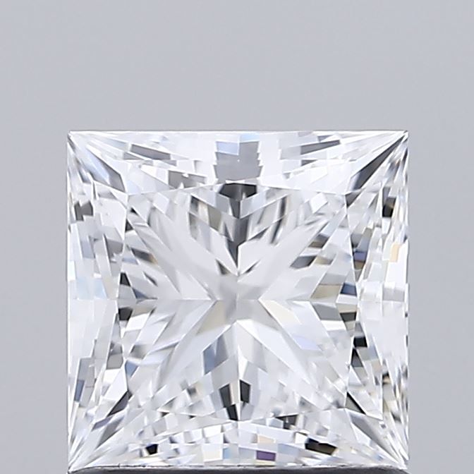 1.32 Carat Princess Lab Diamond with  Cut Diamond in 14KT  view 1
