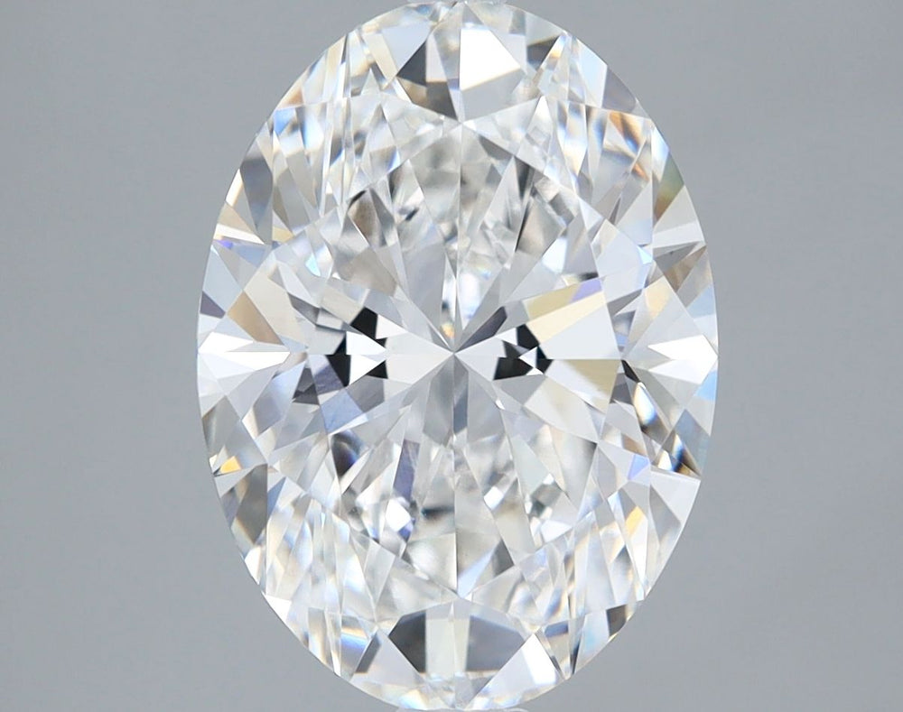 3.56 Carat Oval Lab Diamond with  Cut Diamond in 14KT  view 1
