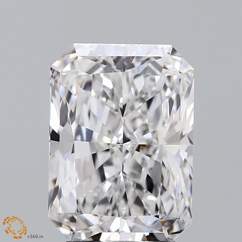 3.61 Carat Radiant Lab Diamond with  Cut Diamond in 14KT  view 1
