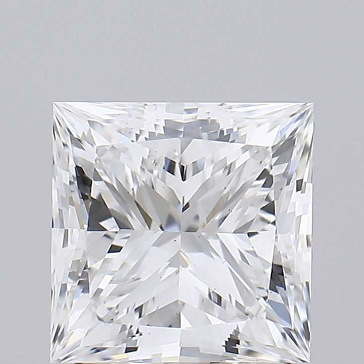 2.01 Carat Princess Lab Diamond with  Cut Diamond in 14KT  view 1
