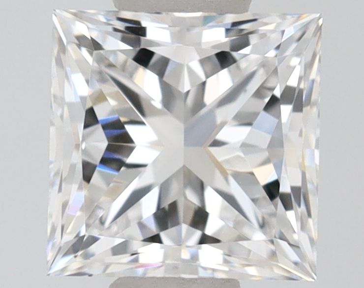 0.64 Carat Princess Lab Diamond with  Cut Diamond in 14KT  view 1
