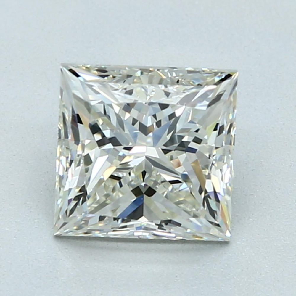 2.04 Carat Princess Natural Diamond with  Cut Diamond in 14KT  view 1
