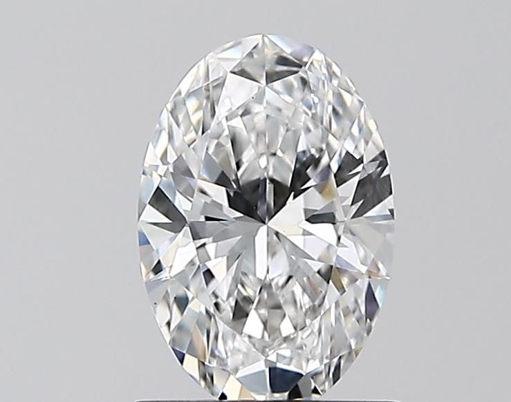 1.01 Carat Oval Lab Diamond with  Cut Diamond in 14KT  view 1
