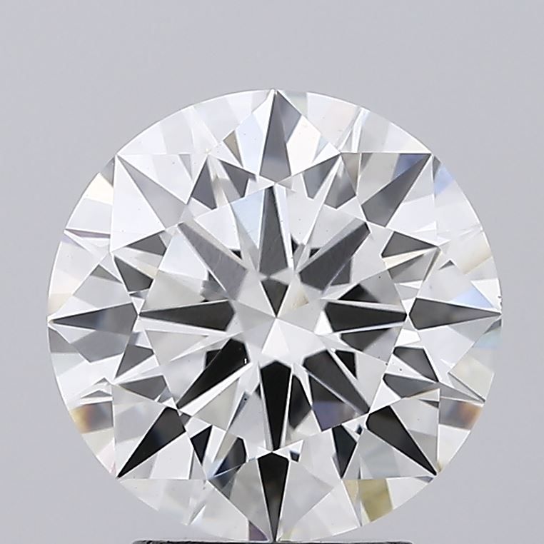 3.01 Carat Round Lab Diamond with  Cut Diamond in 14KT  view 1
