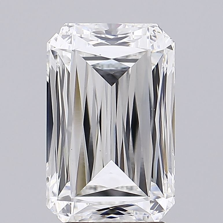 4.0 Carat Radiant Lab Diamond with  Cut Diamond in 14KT  view 1
