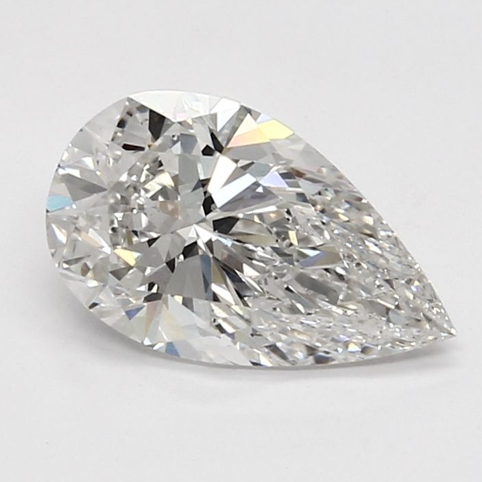 1.73 Carat Pear Lab Diamond with  Cut Diamond in 14KT  view 1
