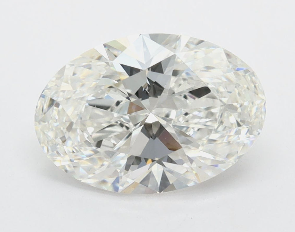 2.07 Carat Oval Lab Diamond with  Cut Diamond in 14KT  view 1

