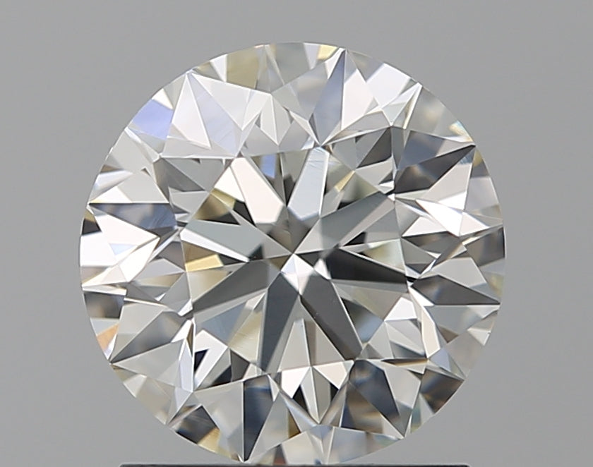 1.5 Carat Round Natural Diamond with  Cut Diamond in 14KT  view 1
