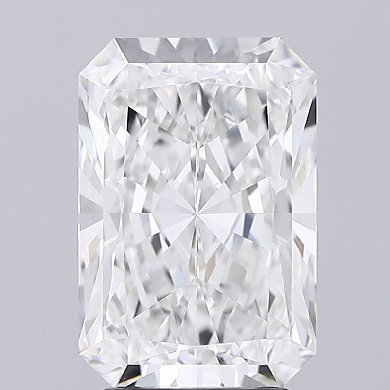 3.24 Carat Radiant Lab Diamond with  Cut Diamond in 14KT  view 1
