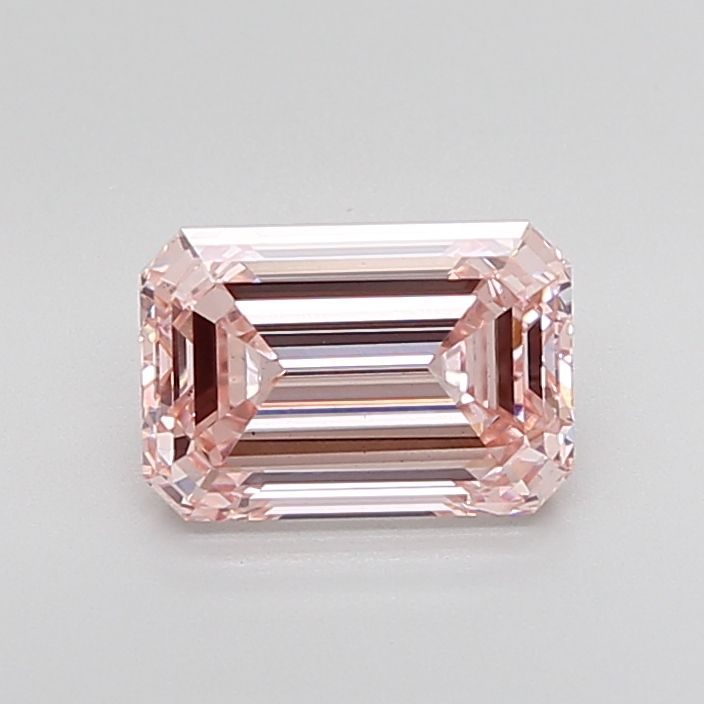 2.64 Carat Emerald Lab Diamond with  Cut Diamond in 14KT  view 1
