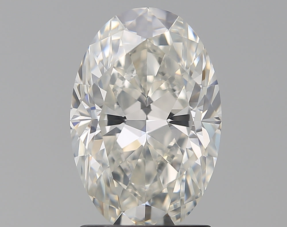 2.01 Carat Oval Natural Diamond with  Cut Diamond in 14KT  view 1

