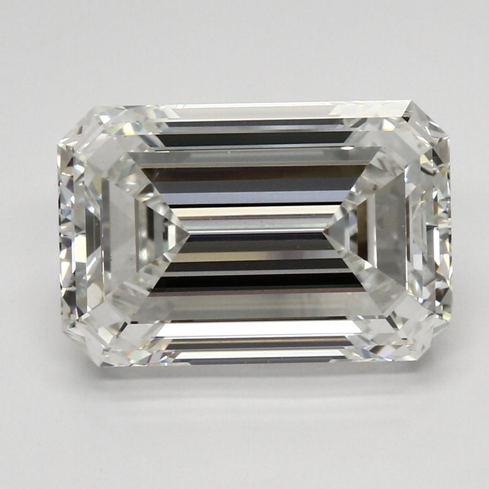 5.99 Carat Emerald Lab Diamond with  Cut Diamond in 14KT  view 1
