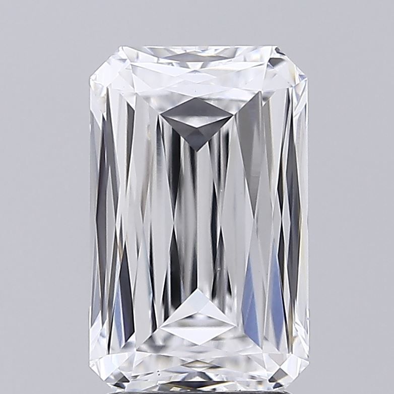 3.01 Carat Radiant Lab Diamond with  Cut Diamond in 14KT  view 1
