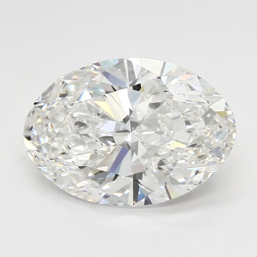 3.54 Carat Oval Lab Diamond with  Cut Diamond in 14KT  view 1
