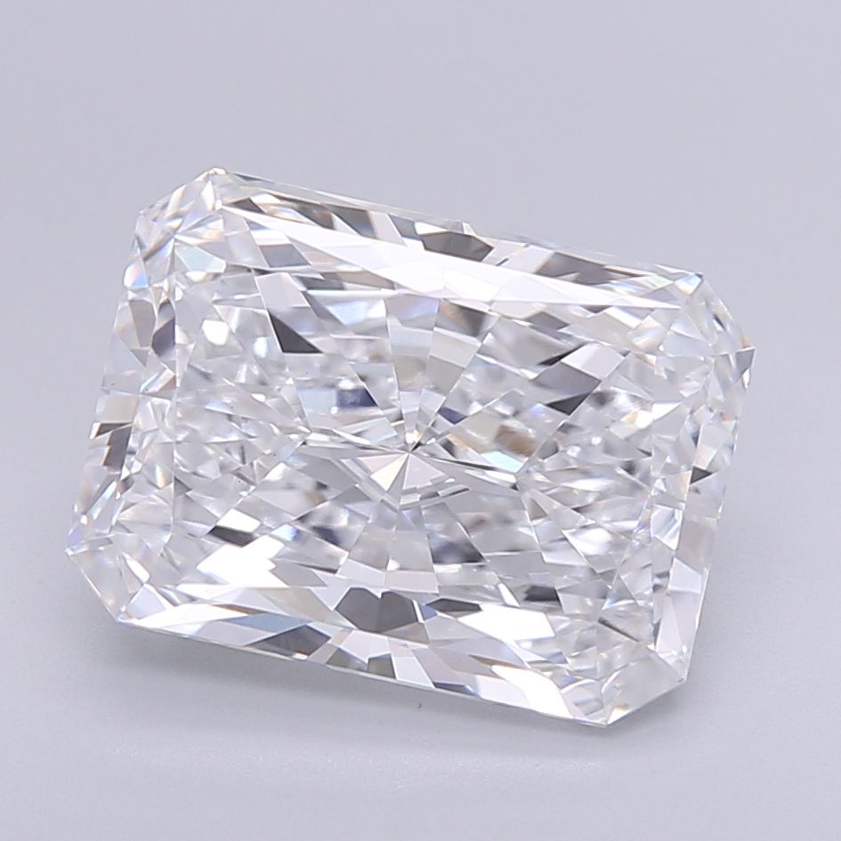 5.0 Carat Radiant Lab Diamond with  Cut Diamond in 14KT  view 1
