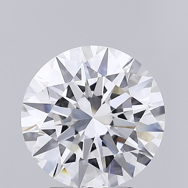 3.02 Carat Round Lab Diamond with  Cut Diamond in 14KT  view 1
