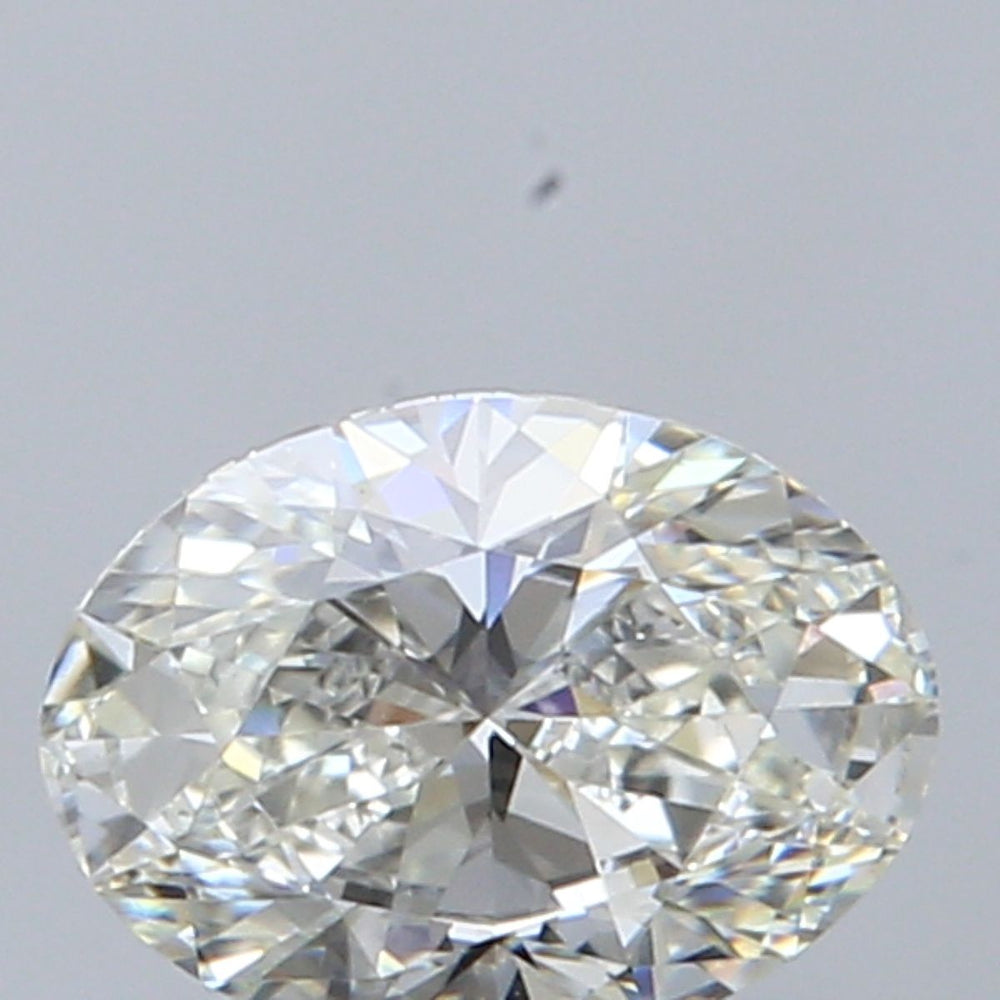 0.5 Carat Oval Natural Diamond with  Cut Diamond in 14KT  view 1
