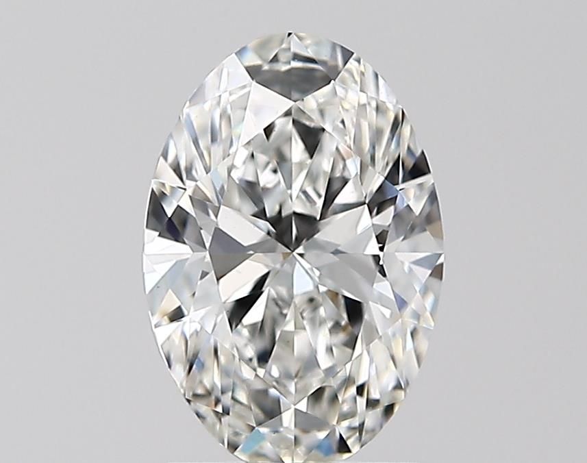 1.68 Carat Oval Lab Diamond with  Cut Diamond in 14KT  view 1
