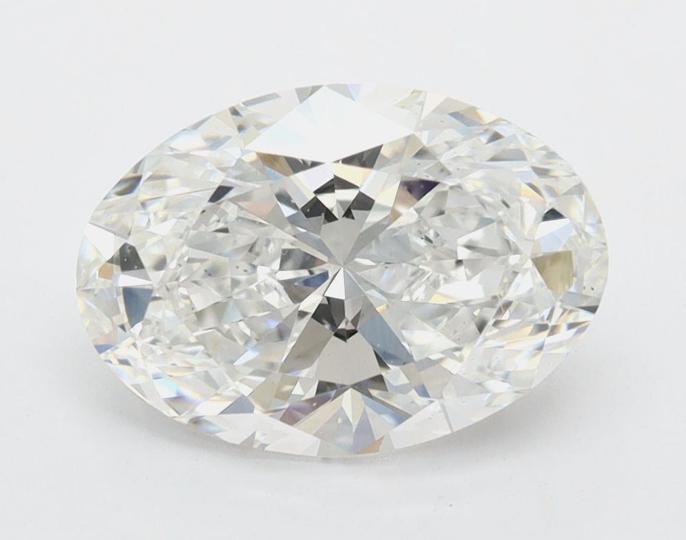 2.08 Carat Oval Lab Diamond with  Cut Diamond in 14KT  view 1
