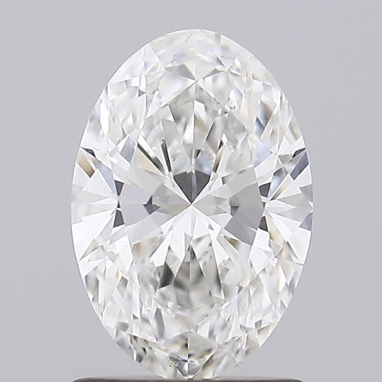 1.12 Carat Oval Lab Diamond with  Cut Diamond in 14KT  view 1
