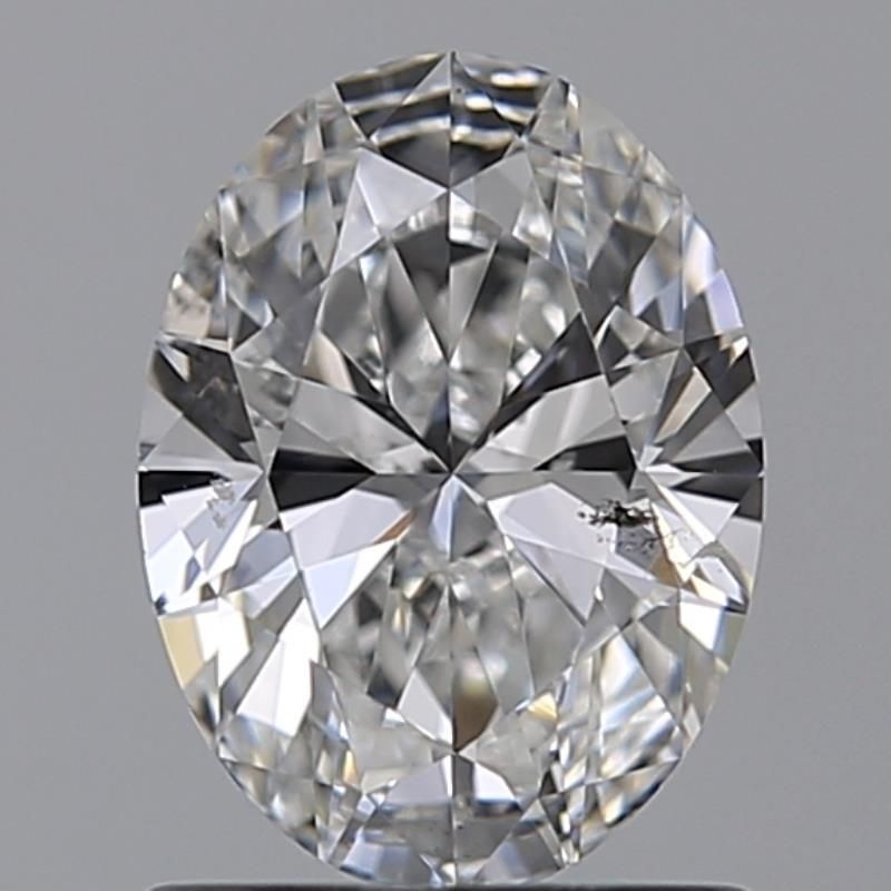 0.9 Carat Oval Natural Diamond with  Cut Diamond in 14KT  view 1
