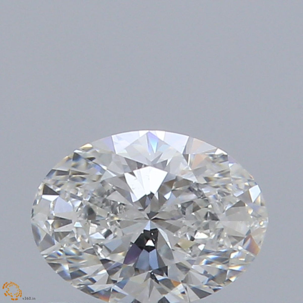 0.7 Carat Oval Natural Diamond with  Cut Diamond in 14KT  view 1
