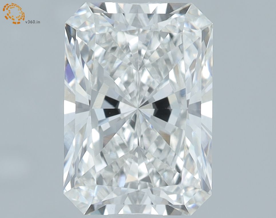 1.42 Carat Radiant Lab Diamond with  Cut Diamond in 14KT  view 1
