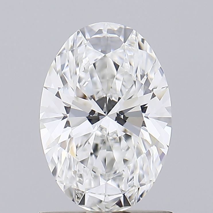 1.02 Carat Oval Lab Diamond with  Cut Diamond in 14KT  view 1
