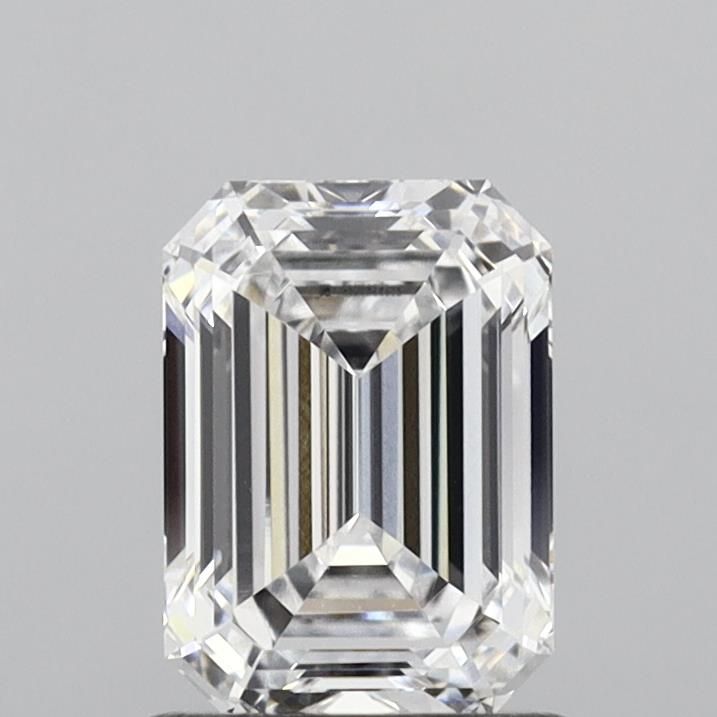 1.12 Carat Emerald Lab Diamond with  Cut Diamond in 14KT  view 1
