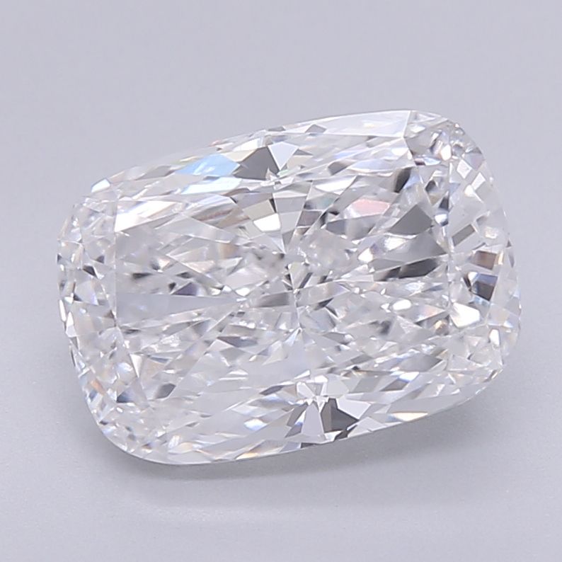 3.56 Carat Cushion Lab Diamond with  Cut Diamond in 14KT  view 1

