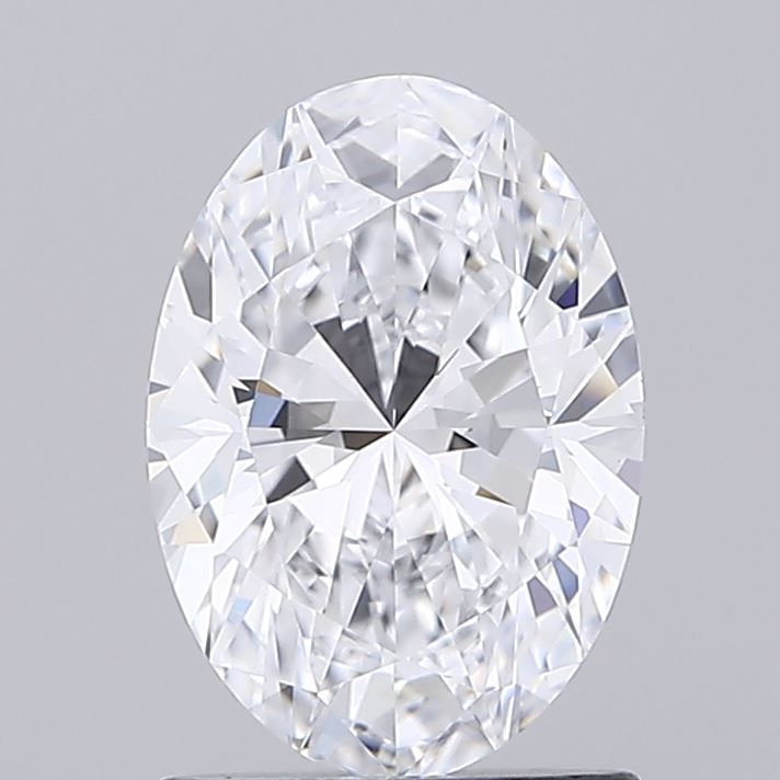 1.22 Carat Oval Lab Diamond with  Cut Diamond in 14KT  view 1

