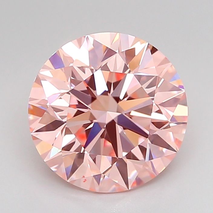 3.0 Carat Round Lab Diamond with  Cut Diamond in 14KT  view 1

