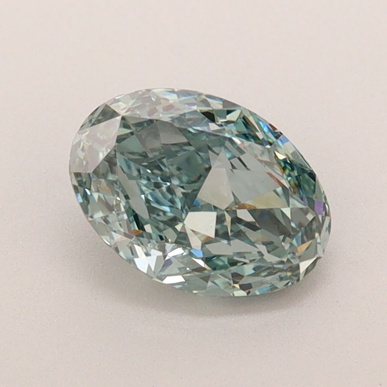 1.02 Carat Oval Lab Diamond with  Cut Diamond in 14KT  view 1
