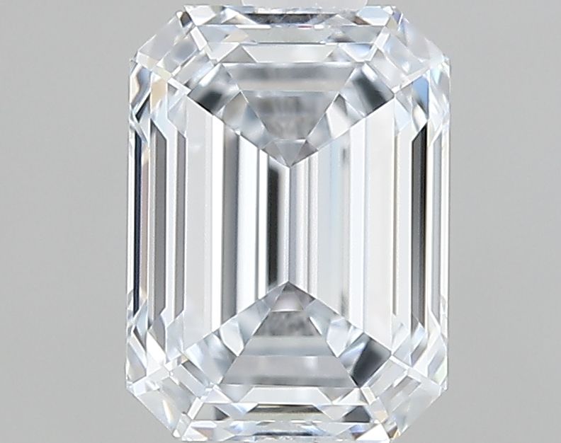 1.05 Carat Emerald Lab Diamond with  Cut Diamond in 14KT  view 1
