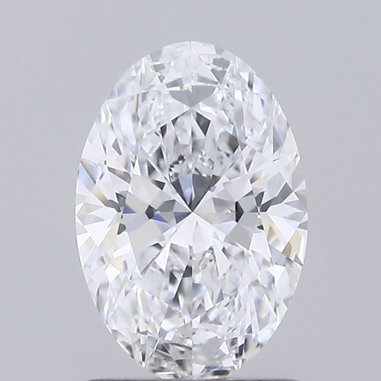 1.15 Carat Oval Lab Diamond with  Cut Diamond in 14KT  view 1
