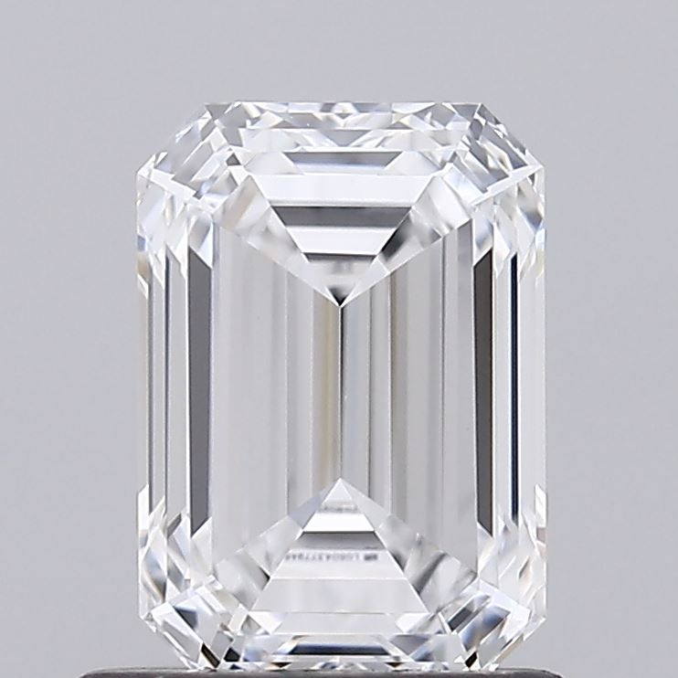 1.04 Carat Emerald Lab Diamond with  Cut Diamond in 14KT  view 1
