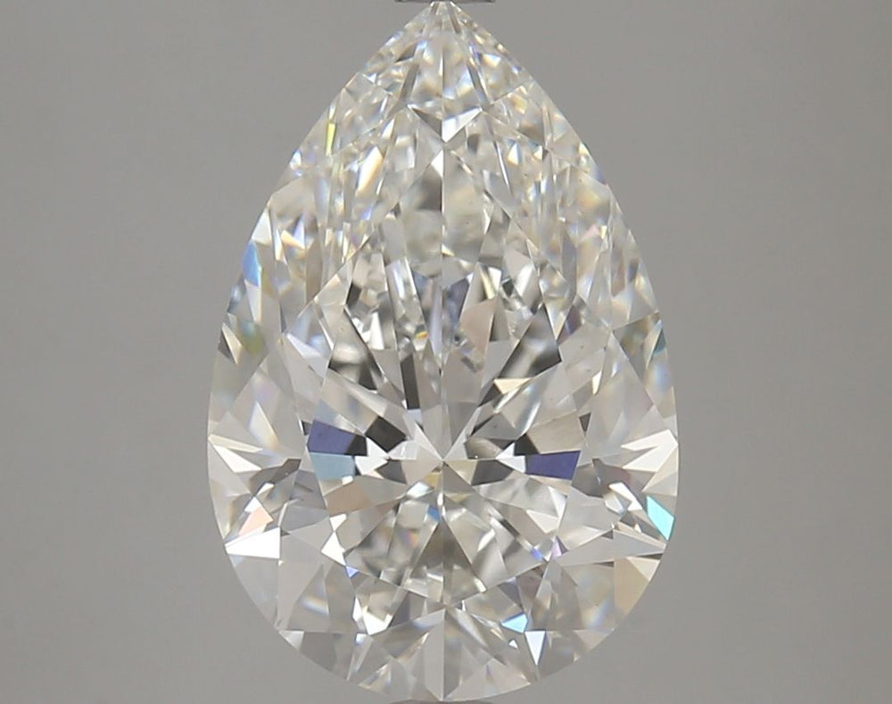 4.94 Carat Pear Lab Diamond with  Cut Diamond in 14KT  view 1
