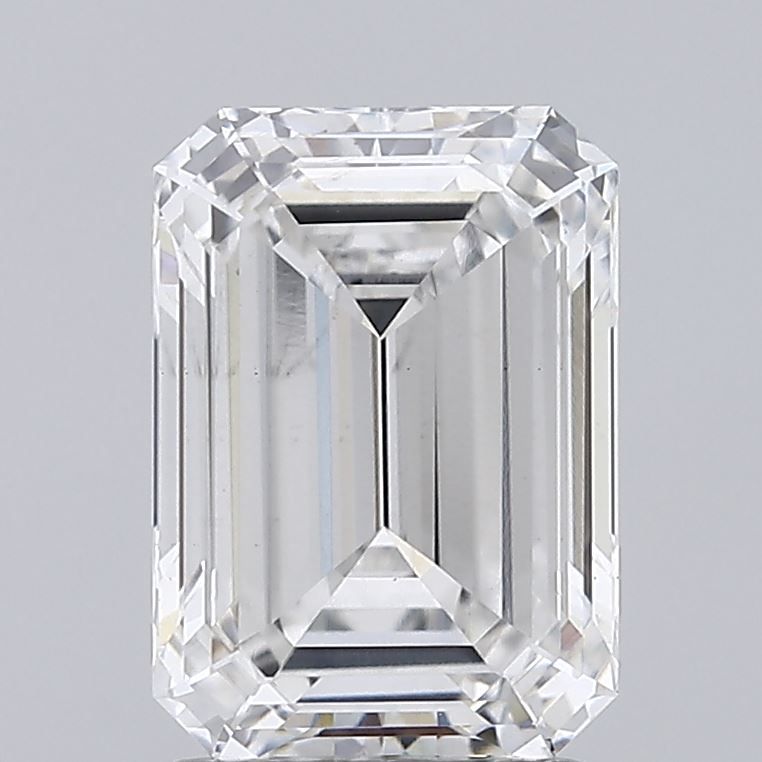 1.9 Carat Emerald Lab Diamond with  Cut Diamond in 14KT  view 1

