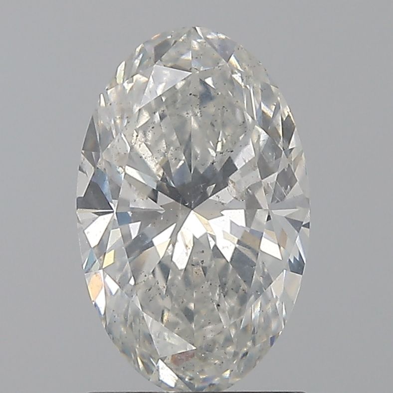 1.7 Carat Oval Natural Diamond with  Cut Diamond in 14KT  view 1
