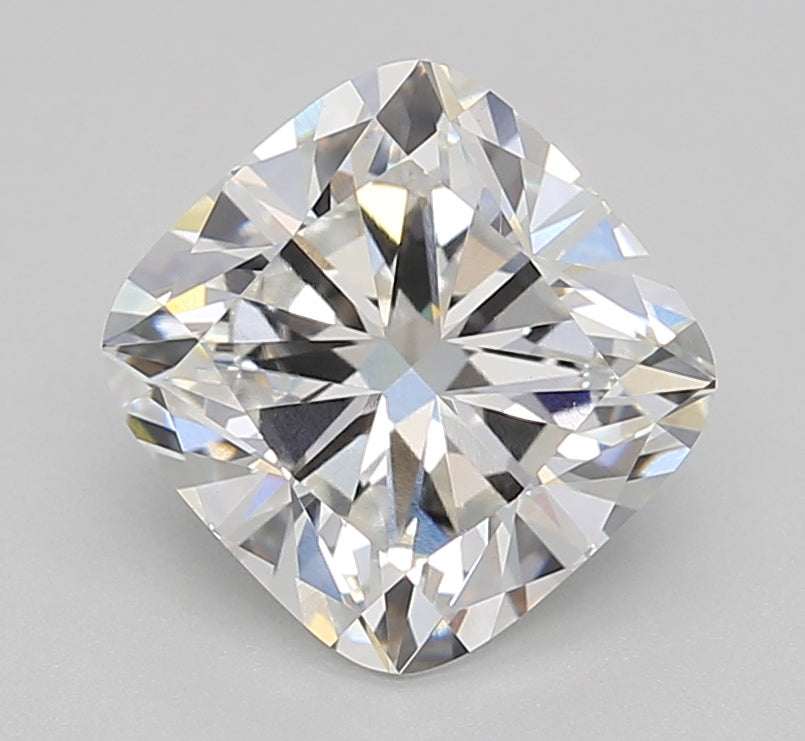 2.65 Carat Cushion Lab Diamond with  Cut Diamond in 14KT  view 1
