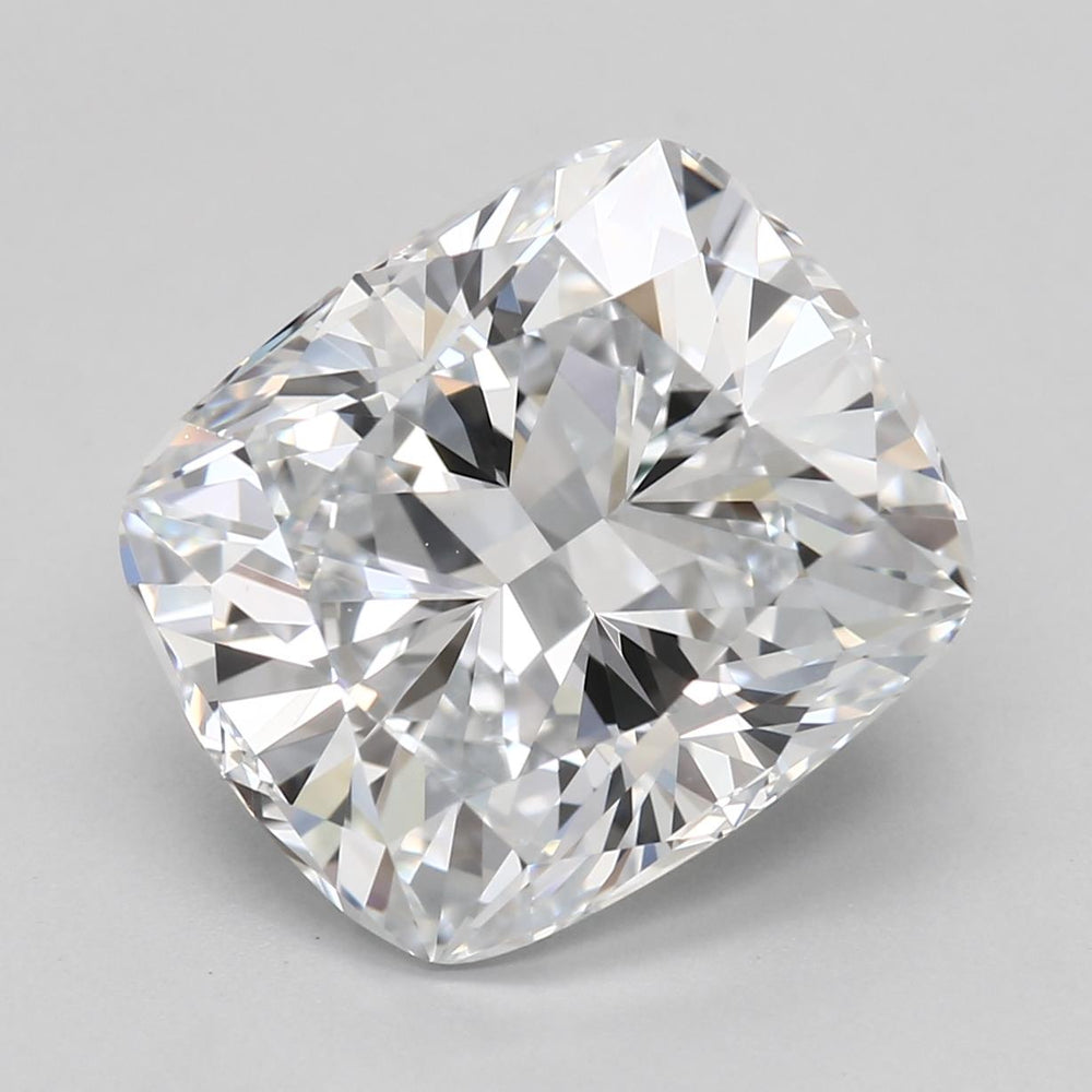 3.78 Carat Cushion Lab Diamond with  Cut Diamond in 14KT  view 1
