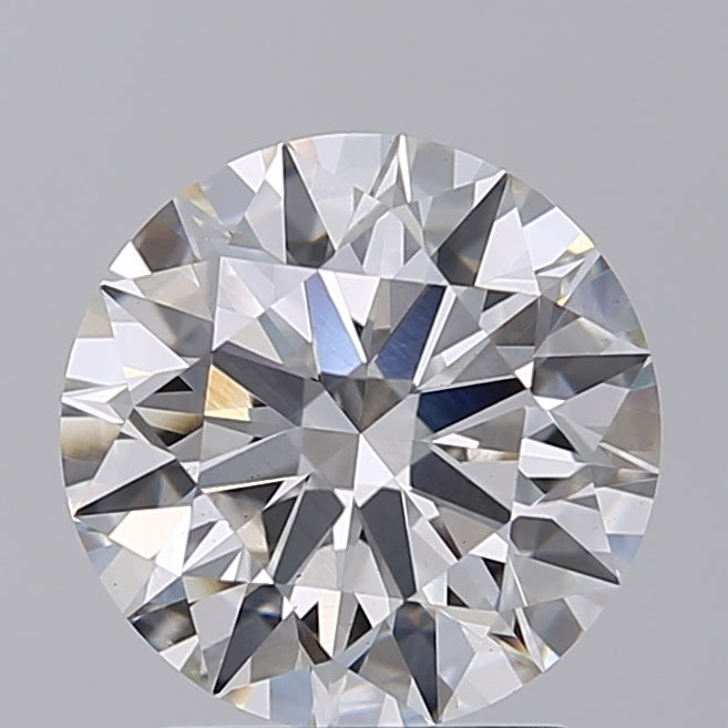 2.58 Carat Round Lab Diamond with  Cut Diamond in 14KT  view 1
