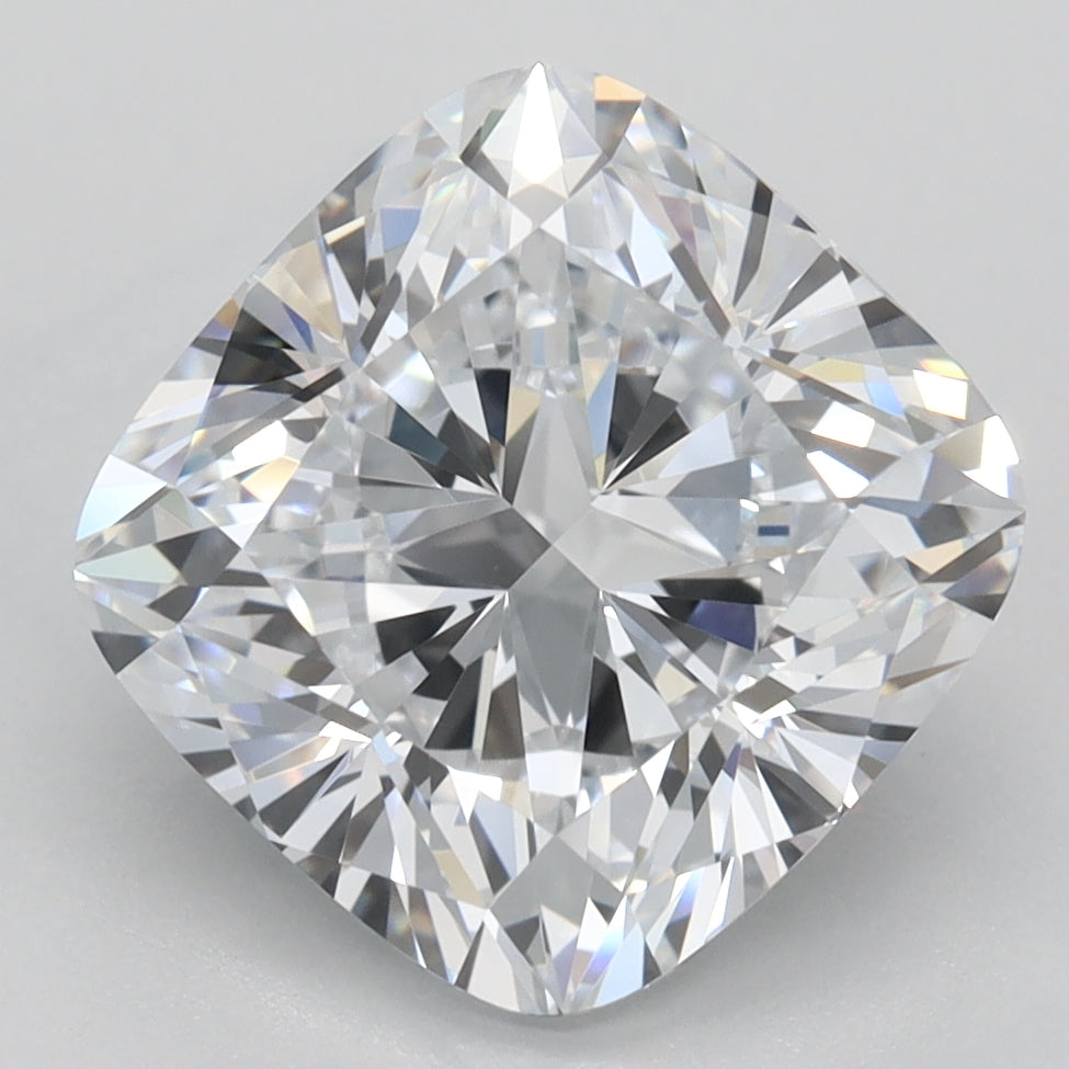 3.57 Carat Cushion Lab Diamond with  Cut Diamond in 14KT  view 1

