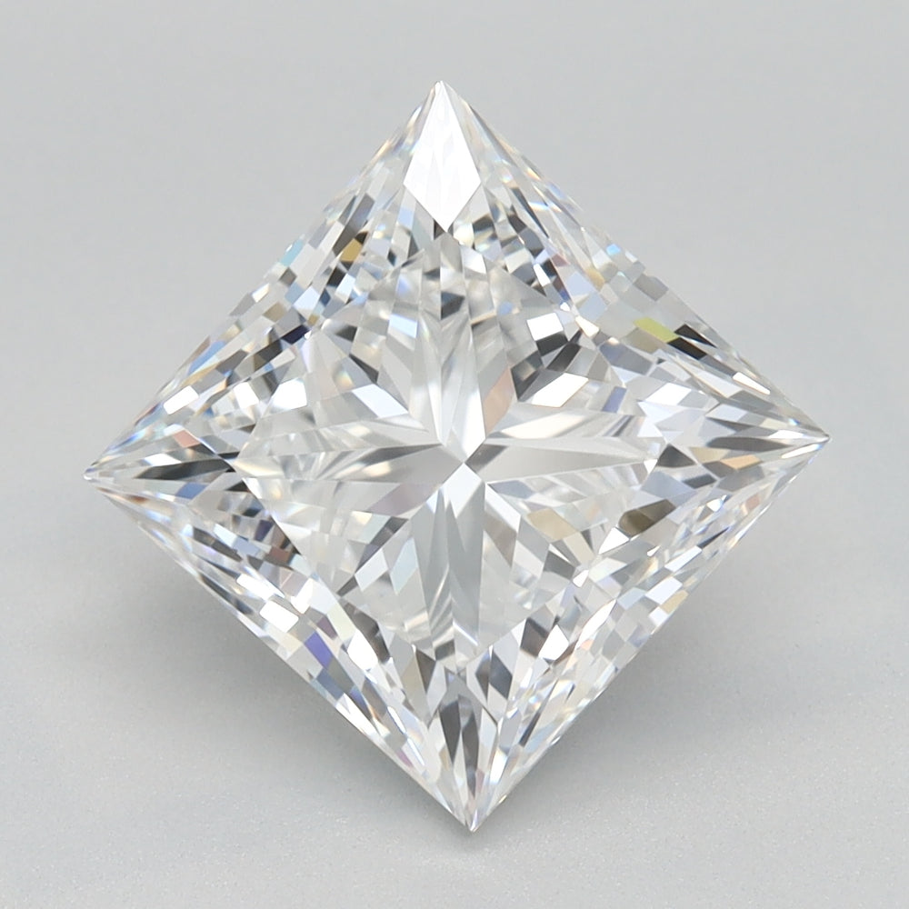 3.13 Carat Princess Lab Diamond with  Cut Diamond in 14KT  view 1
