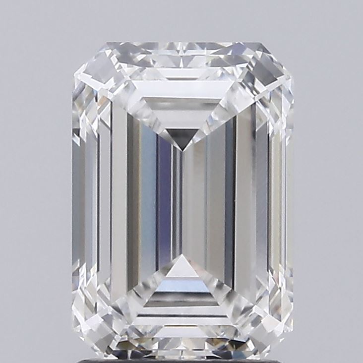 2.24 Carat Emerald Lab Diamond with  Cut Diamond in 14KT  view 1
