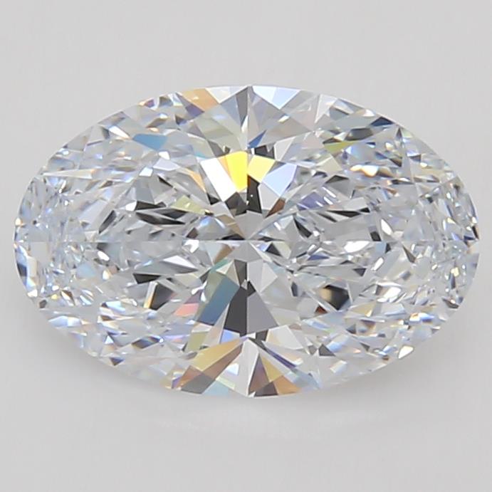 3.13 Carat Oval Lab Diamond with  Cut Diamond in 14KT  view 1
