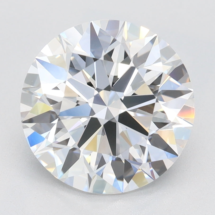 2.57 Carat Round Lab Diamond with  Cut Diamond in 14KT  view 1
