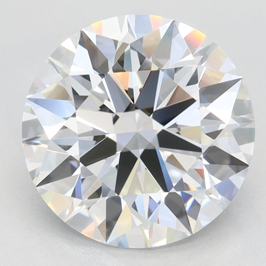 2.76 Carat Round Lab Diamond with  Cut Diamond in 14KT  view 1
